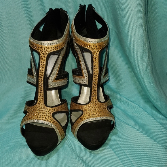NYLA Gladiator Stiletto Heels Strappy Sandals - Picture 2 of 5